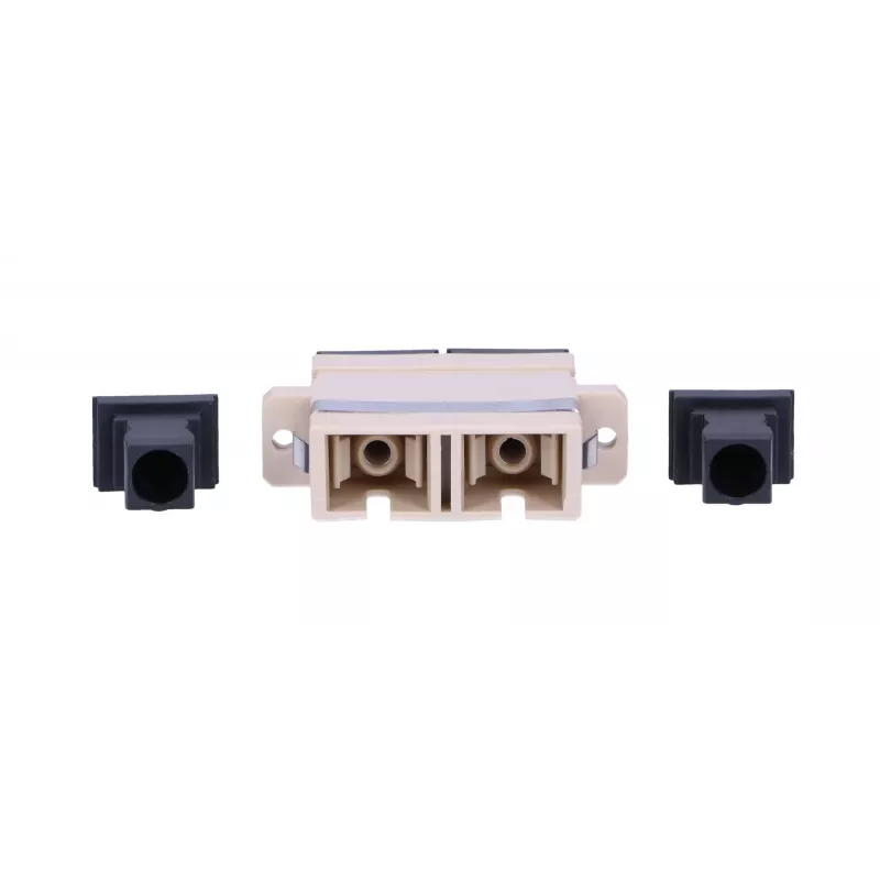 Glasfaseradapter Extralink SC/UPC Multimode Duplex, Buchse–Buchse, grau