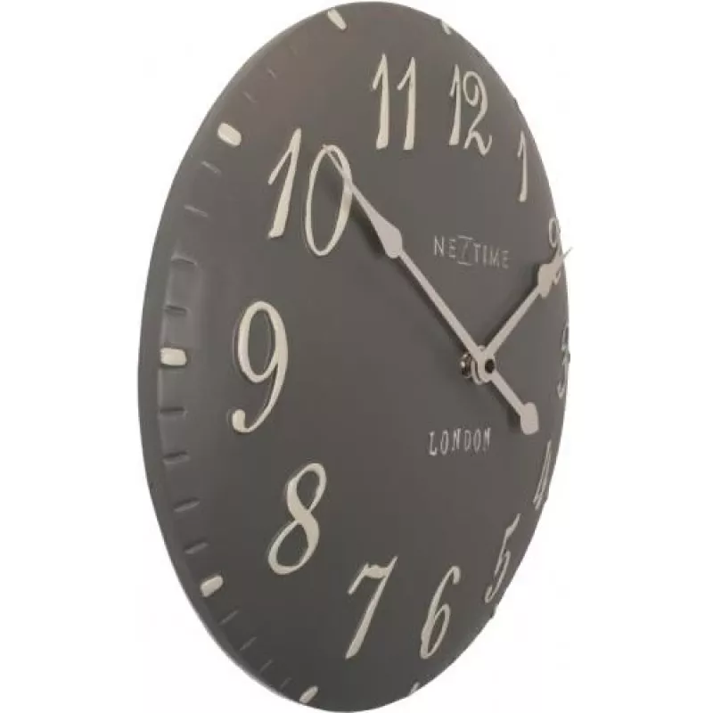 NeXtime klok 3084gs London Arabic, Ø34,5cm, Wand, Grau/Weiß