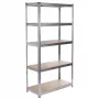 Lagerregal GreenBlue GB378 verzinktes Metall 5 Böden, verzinkter Stahl, 900×400 mm, max. 75 kg pro Boden