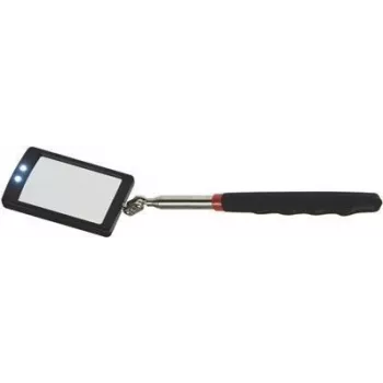 ChiliTec Teleskopspiegel LED-Beleuchtung Länge 28-88 cm Spiegel 65x40 mm (22103)