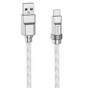 Silicone-Kabel HOCO Typ-A - Typ-C, 100 W, transparent, 1 m