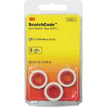 3M Scotchcode Kabelmarkierer-Nachfüllrollen, Ziffer 0, 3 Rollen (80-6114-2793-3)