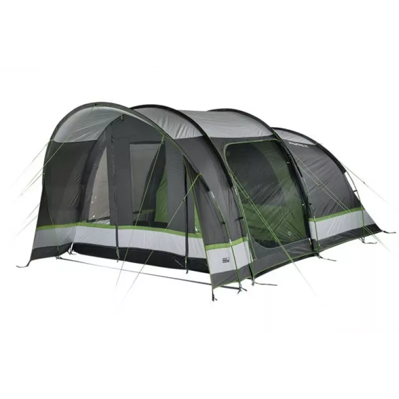 High Peak Brixen 5.0 Kuppelzelt 5 Personen Schwarz, Grün, Grau