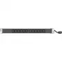 Tecline 19-Zoll PDU 12x IEC13-Buchse im Aluminiumgehäuse 1U, 3x 1,5mm Kabel 2,5m, RAL 9005 Schwarz (808902)