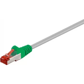 Wentronic goobay - Crossover-Kabel - RJ-45 (M) zu RJ-45 (M) - 7,5m - SFTP, PiMF - CAT 6 - Vergossen, Snagless - Grau, Grün (33280)