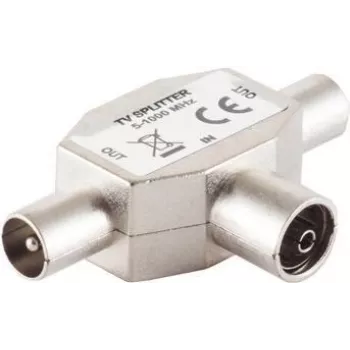 T-Verbinder ShiverPeaks 83110 — 2× Stecker auf 1× Kupplung Adapter für Antennen-Koaxialverbindungen