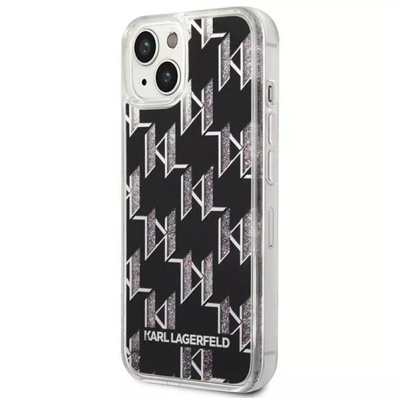 Karl Lagerfeld KLHCP14MLMNMK iPhone 14 Plus 6.7 Hartschale schwarz / schwarz Liquid Glitter Monogram