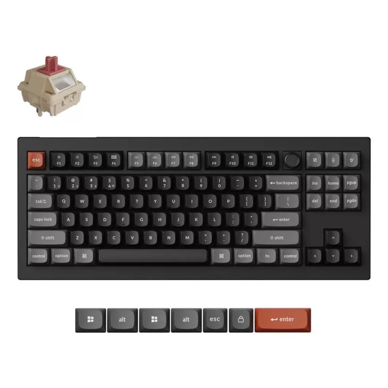 Mechanische Tastatur Keychron V3 Ultra 8K – QWERTY, Bluetooth & Kabel, RGB, Schwarz