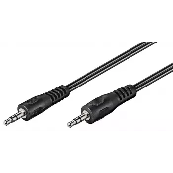 Wentronic Goobay 3,5mm-Klinken-Verbindungskabel, Schwarz, 2,5 m - Klinke 3,5 mm-Stecker (3-polig, Stereo) > Klinke 3,5 mm-Stecker (3-polig, Stereo) (50449)