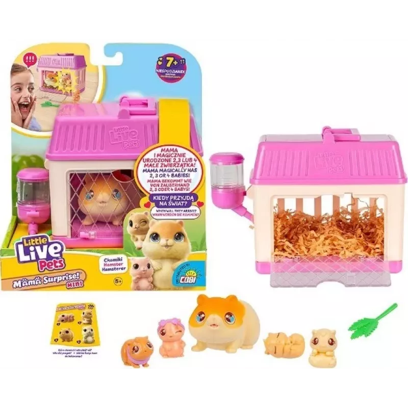 Interaktives Spielzeug Cobi Little Live Pets Mama Surprise Mini Hamster MO-26626, kleine Sammelfigur