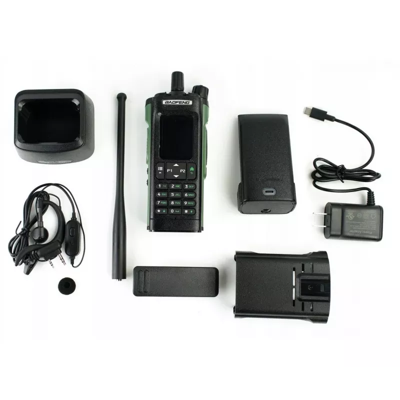Handfunkgerät Baofeng DM-32E — VHF 144–146 MHz, UHF 430–440 MHz, AIRBAND RX 108–136 MHz, 2200 mAh, DMR/FM, GPS+APRS
