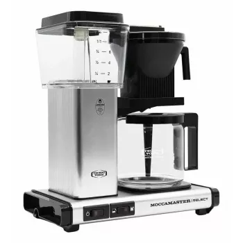 Filterkaffeemaschine MOCCAMASTER KBG 741 — 1,25 l Wassertank, 10-Tassen-Kanne, 1520 W, Edelstahl/schwarz