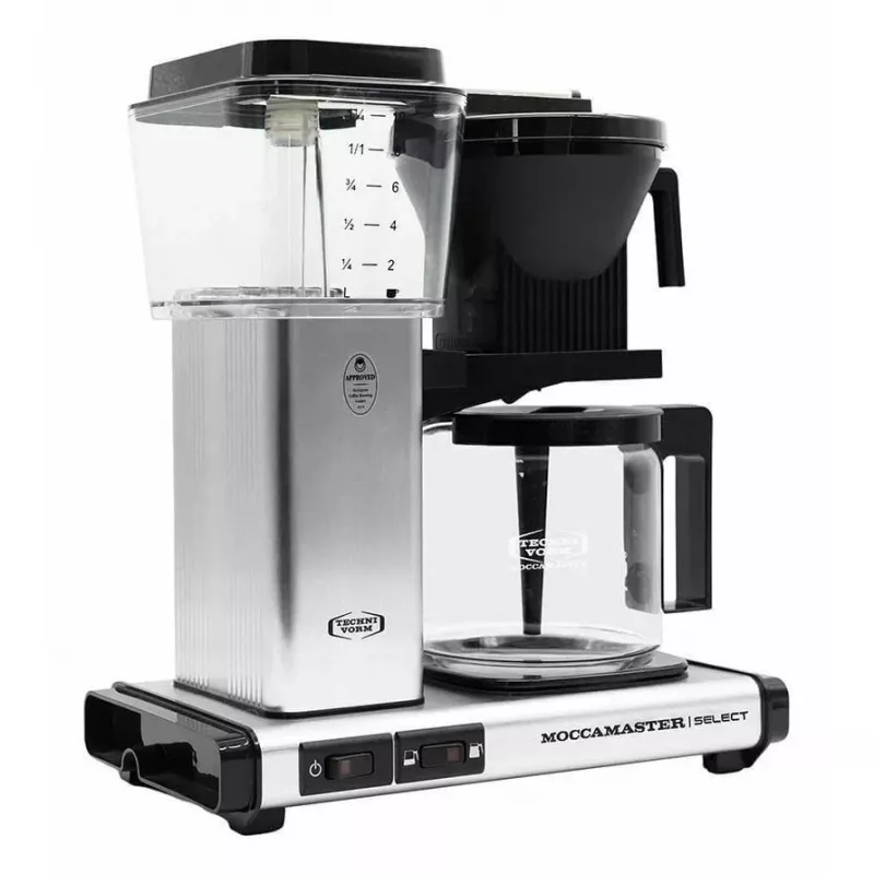 Filterkaffeemaschine MOCCAMASTER KBG 741 — 1,25 l Wassertank, 10-Tassen-Kanne, 1520 W, Edelstahl/schwarz