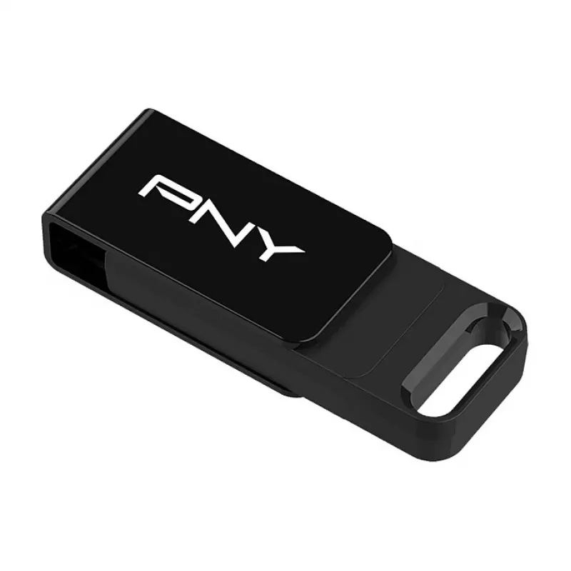 PNY Elite, 64 GB, USB Typ-C, 3.2 Gen 1 (3.1 Gen 1), 120 MB/s, Dia, Schwarz