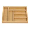 Besteck-Schubladen-Organizer GreenBlue GB379 Bambus-Einsatz mit Fächern, natürliche Oberfläche