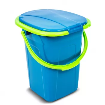 GreenBlue GB320BL Tragbare Reise-Toilette Eimer Sitz Camping Festival Griff Deckel Robust Stabil 19L