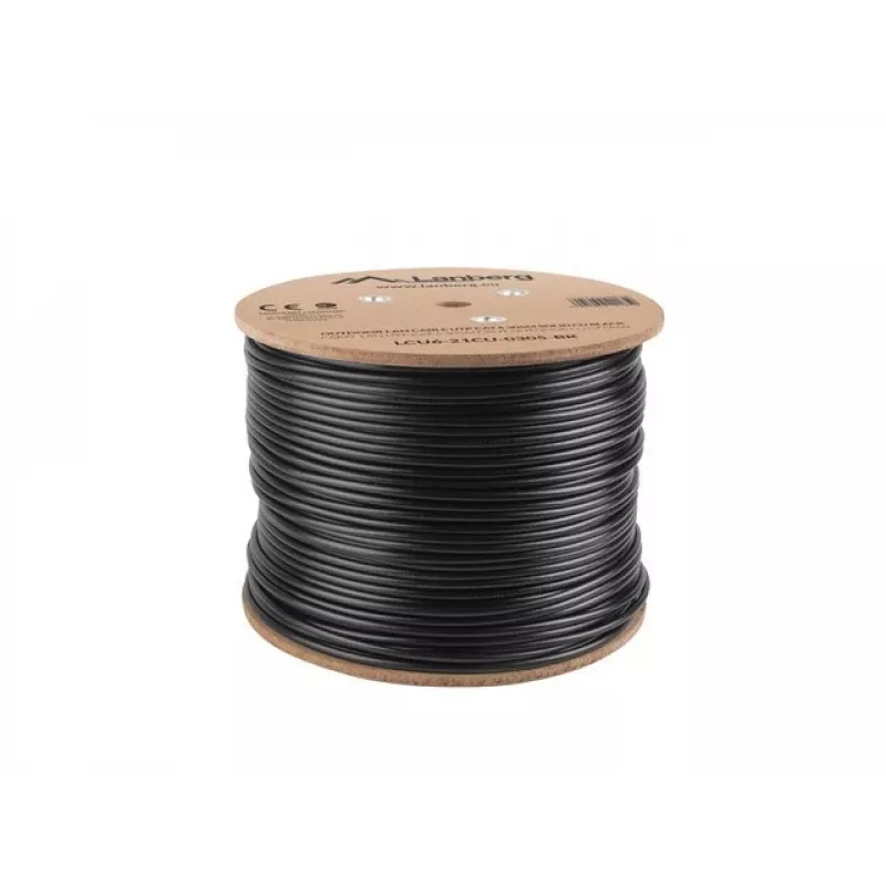 Lanberg LCU6-21CU-0305-BK Netzwerkkabel Schwarz 305 m Cat6 U/UTP (UTP) Außenbereich