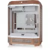 PC-Gehäuse Thermaltake The Tower 600 Midi-Tower Mokka — ATX/Micro-ATX/Mini-ITX, gehärtetes Glas, 1x 3,5 Zoll + 2x 2,5 Zoll, 4x USB 3.2