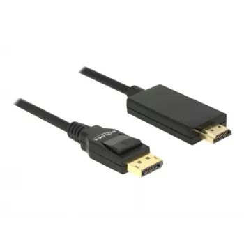 Video-Kabel-Adapter DeLOCK 85318 DisplayPort auf HDMI 3m Schwarz