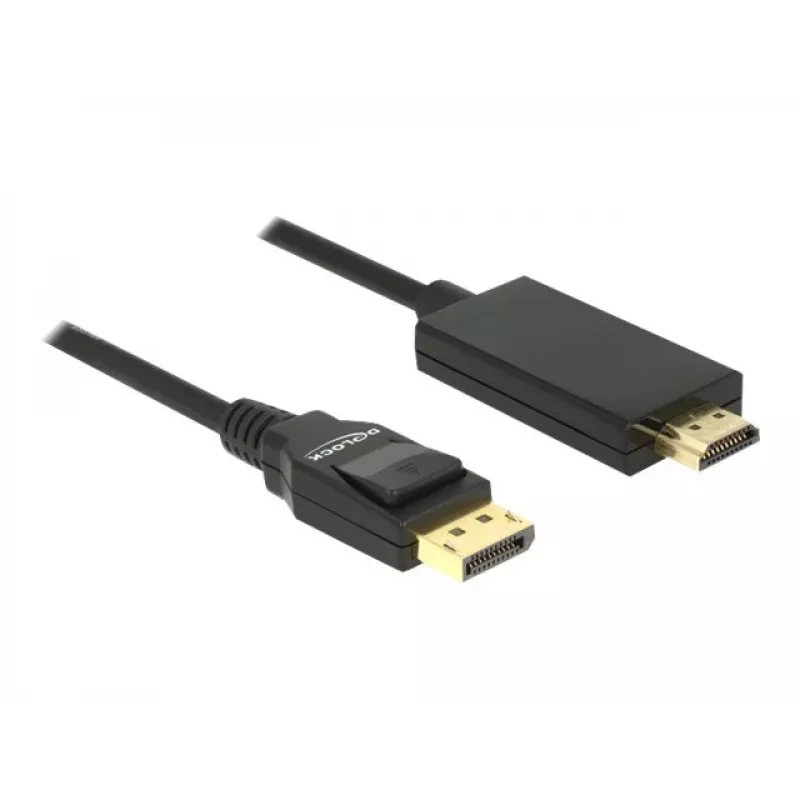Video-Kabel-Adapter DeLOCK 85318 DisplayPort auf HDMI 3m Schwarz