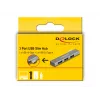 DeLOCK 3 Port schlank USB Hub USB Type-C 10 Gbps 2 x USB 2.0