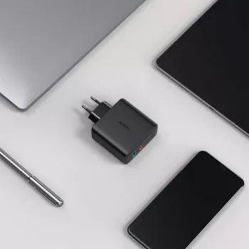 PA-D3 Wandladegerät 2xUSB Power Delivery (1xUSB+1xUSB C) 5,4A 60W Dynamic Detect