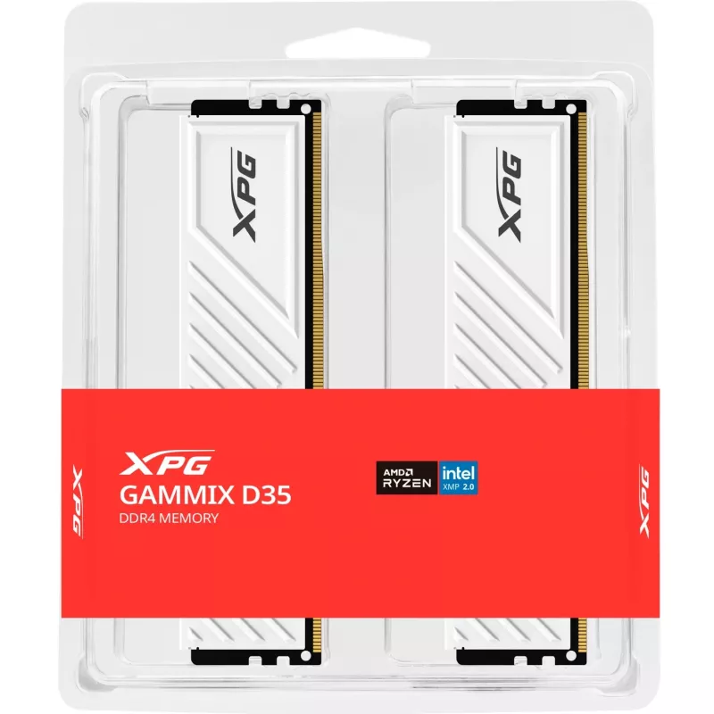 DIMM 32 GB DDR4-3600 (2x 16 GB) Dual-Kit, Speicher Weiß, AX4U320016G16A-DTWHD35, XPG Gammix D35, INTEL XMP