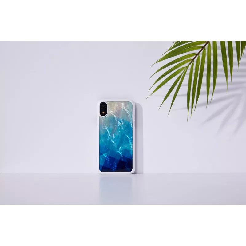 Smartphone-Hülle iKins für iPhone XR — außen Blausee, innen Schwarz