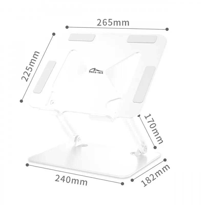 MEDIA-TECH Laptop-Ständer – Laptop-Ständer MT2661W (weiß)