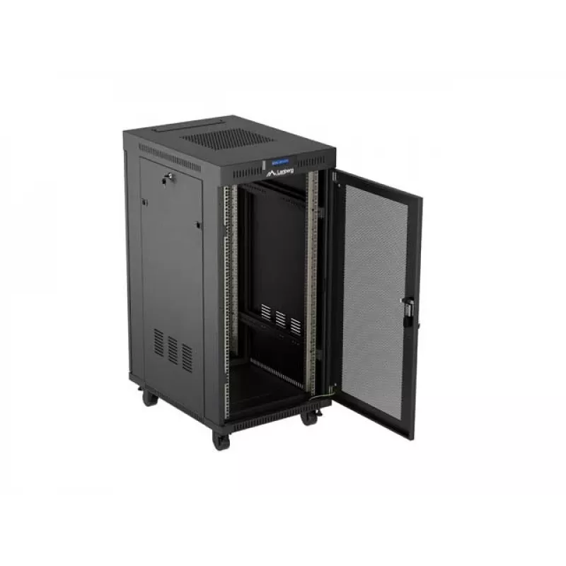 Freistehendes Rack-Gehäuse LANBERG FF01-6824-23BL 24U 600×800 mm IP20 Schwarz
