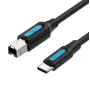 USB-C auf USB 2.0 Typ B Kabel Vention CQUBH – 2 m, schwarz, 480 Mbit/s, 2 A