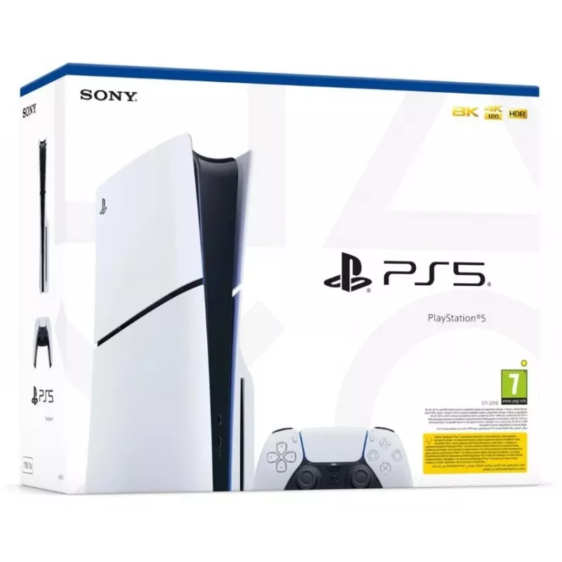 Spielekonsole Sony PlayStation 5 E Chassis Standard Disc Edition – 1 TB SSD, AMD Ryzen Zen 2 3,5 GHz, 16 GB, GDDR6, Bluetooth 5.1, Wi‑Fi, Gigabit Ethernet