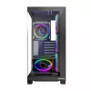 PC-Gehäuse MODECOM Volcano Stellar 5F ATX Midi Tower, gehärtetes Glas, 5 vorinstallierte Lüfter, USB‑C, unterstützt microATX/ATX, max. GPU 420 mm, CPU-Kühlerhöhe 175 mm