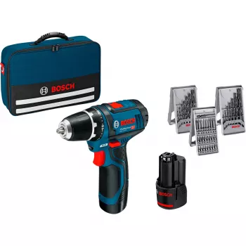 Bosch GSR 12V-15 Professional 1300 RPM 600 g Schwarz, Blau