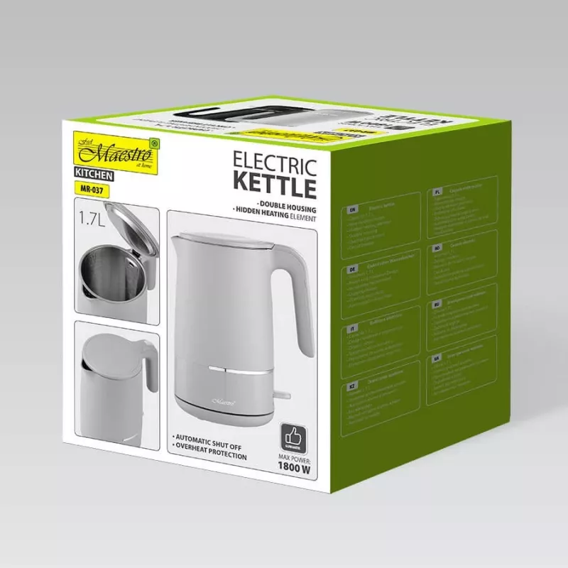 Maestro MR-037 Wasserkocher 1,7 L 1800 W (MR-037-GREY) Grau