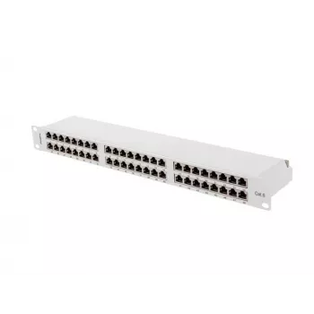 Patchpanel LANBERG PPS6-1048-S 48-Port 1U 19 Zoll Cat6 FTP geschirmt