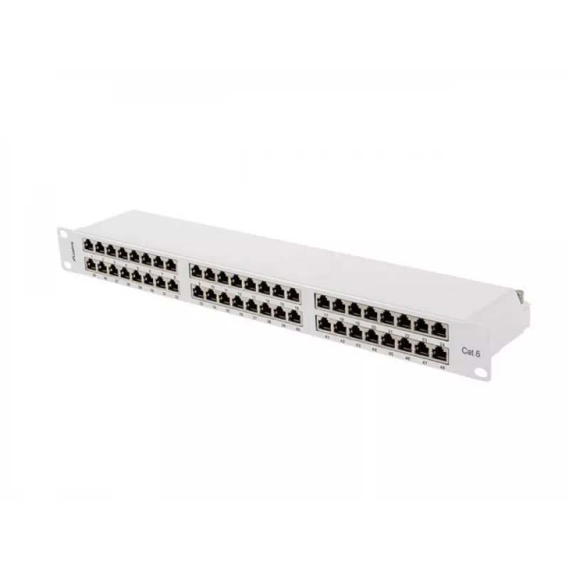 Patchpanel LANBERG PPS6-1048-S 48-Port 1U 19 Zoll Cat6 FTP geschirmt
