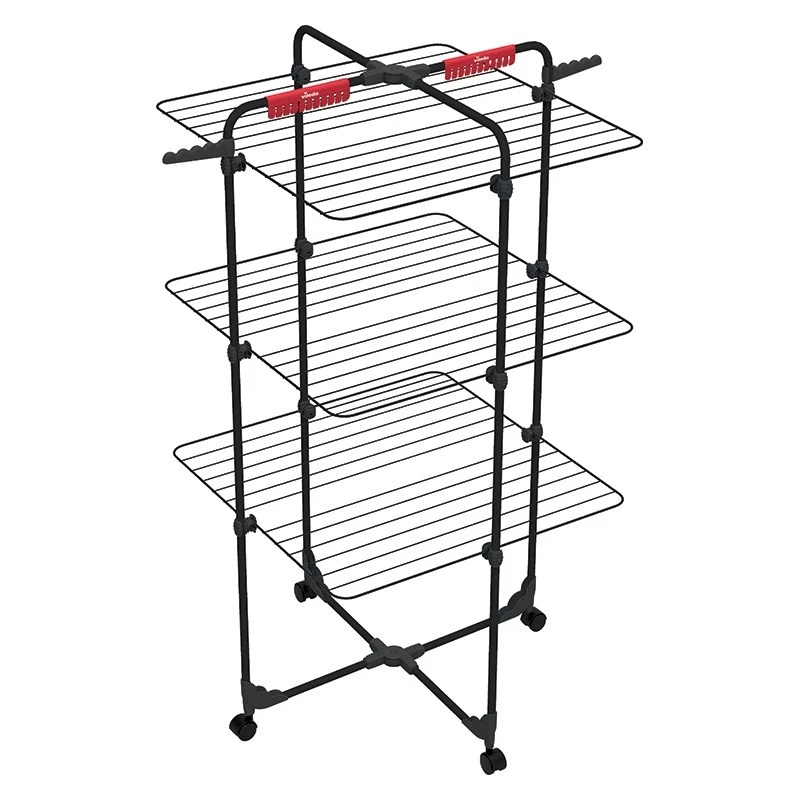 Wandmontierter Wäschetrockner VILEDA Mixer 3 Ultimate — Stahl, 30 m Trockenfläche, klappbar, Rollen, 131×93×71 cm