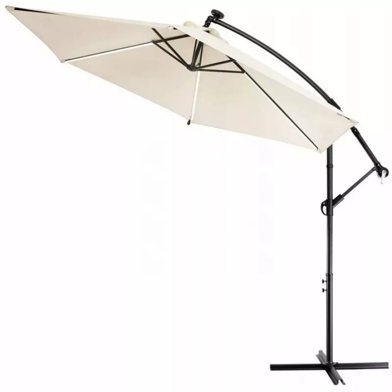 Gartenschirm Extralink L-0713 3 m Durchmesser, beiges Dach, Modell BLACK FOREST