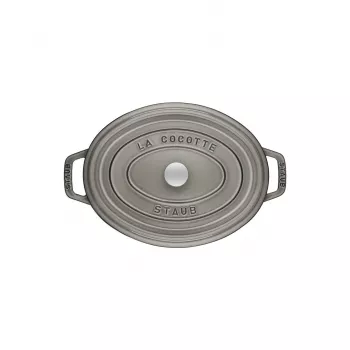 Ovale Kokotte aus Gusseisen Staub 29 cm, Graphitgrau