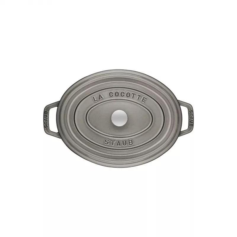 Ovale Kokotte aus Gusseisen Staub 29 cm, Graphitgrau