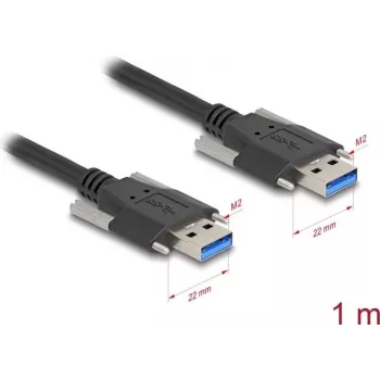 USB-Kabel DeLOCK 80998 USB 3.2 Gen 1 1 m USB A Schwarz