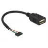 USB-Kabel DeLOCK 84831 USB 2.0 0,15 m Schwarz