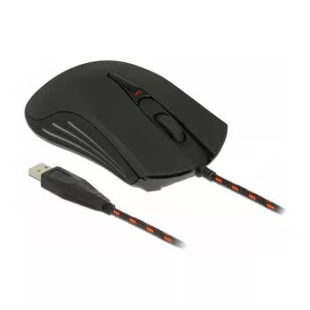 Gaming-Maus DeLOCK 12531 beidhändig USB Typ-A optisch 4800 DPI