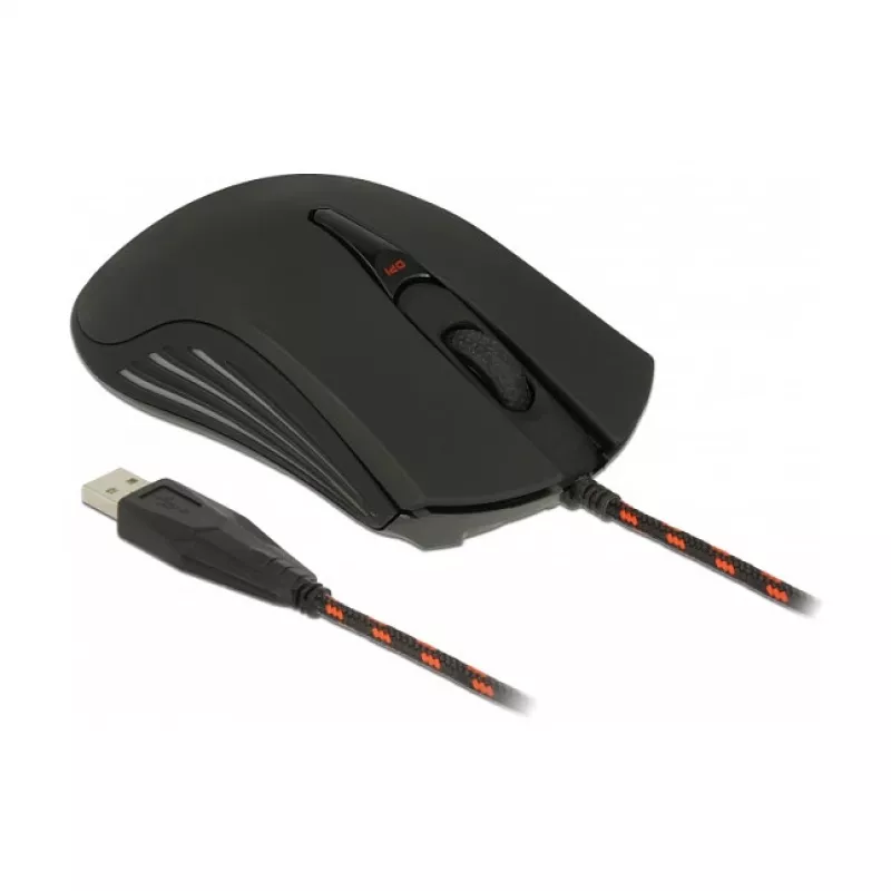 Gaming-Maus DeLOCK 12531 beidhändig USB Typ-A optisch 4800 DPI