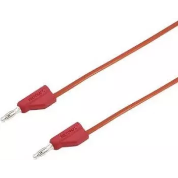VOLTCRAFT Prüfleitung [Stecker 4 mm - Stecker 4 mm] 0,5 m Rot MSB-300 (MSB-300-0.5-Rot)
