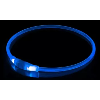 LED-Halsband KABB Blau für Hunde und Katzen – wiederaufladbar, verstellbares Sicherheitshalsband mit Beleuchtung