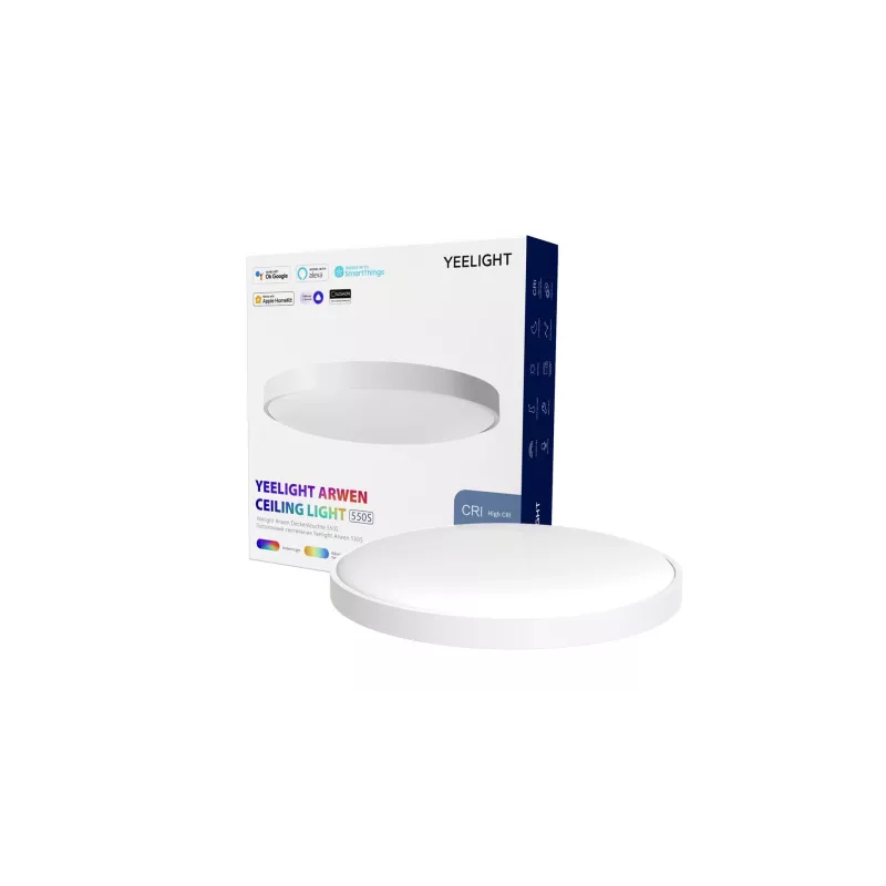 Deckenleuchte Yeelight Arwen 550S — 50W LED, 3500 lm, RGB, dimmbar, 55,5 cm Durchmesser, IP50, Wi‑Fi/Bluetooth, CRI 95