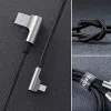CB-AL01 Black Oem Nylon Cable USB Lightning 2m 90-Degree Connectors C