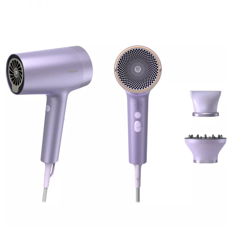 Haartrockner Philips BHD720/10 — 1800 W, Ionen-Technologie, Kaltstufe, 4 Heizstufen, 2 Geschwindigkeiten, Flieder